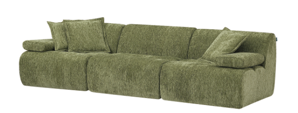 Foshan Factory Direct Sales - Olive Green Velvet Foldable Compact Sofa | Multi-Size Living Room Furniture