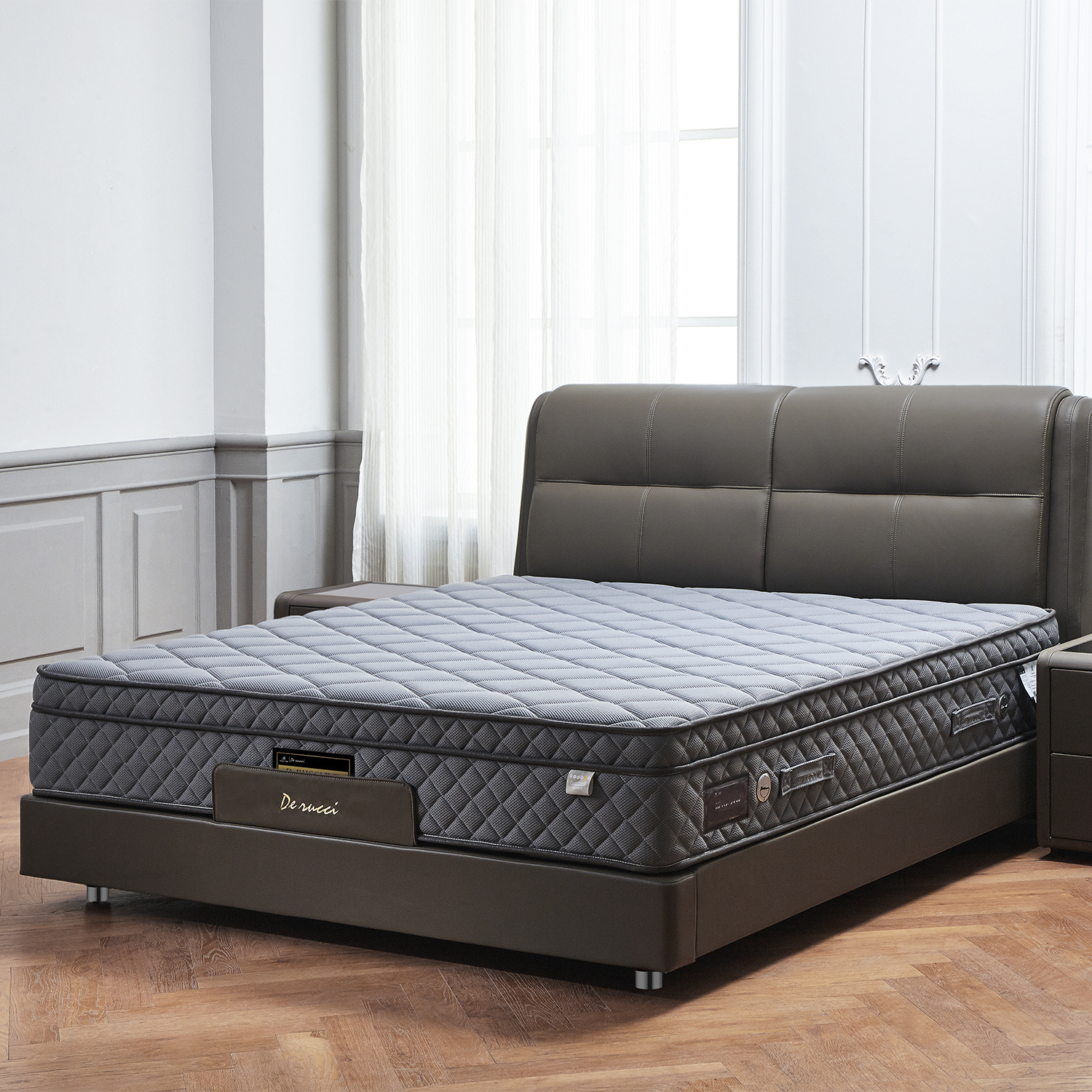 1:1 DeRUCCI Replica Firm Mattress | 7-Zone Pocket Coils & 3D Breathable Fabric