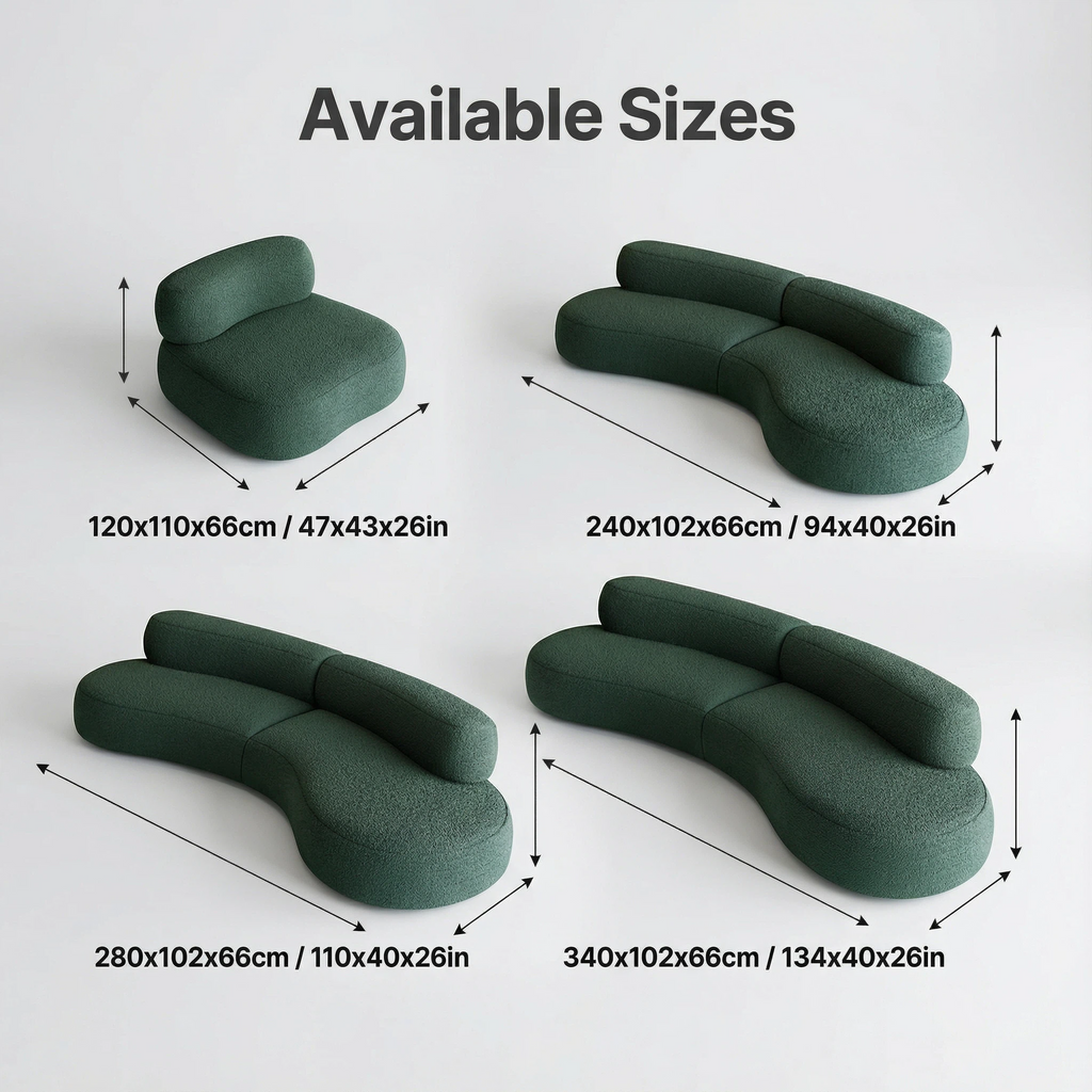 Beige Corduroy High-Elastic Foam Sofa - Glue-Free Cotton Healthy Material | Multi-Size Including L-Shaped Living Room Furniture