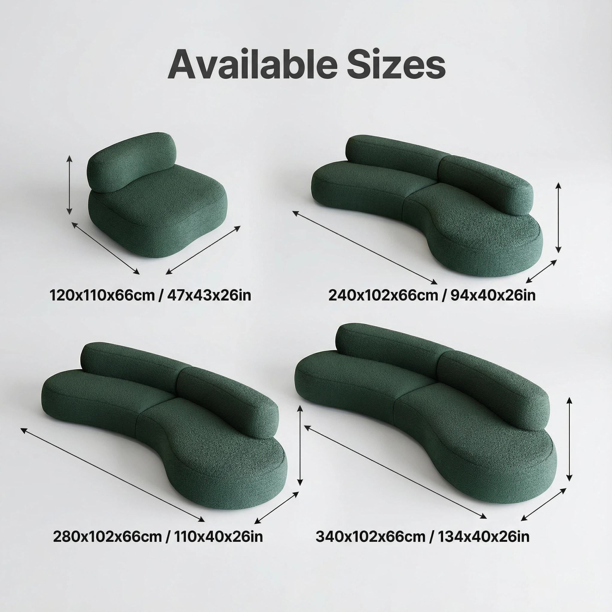 Beige Corduroy High-Elastic Foam Sofa - Glue-Free Cotton Healthy Material | Multi-Size Including L-Shaped Living Room Furniture