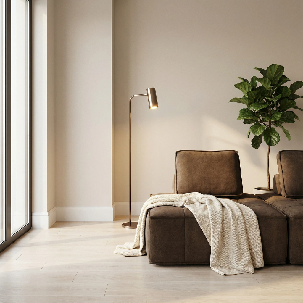 Brown Velvet Tufted Sofa - High-Density Sponge Filling | Modern Luxury Living Room Furniture